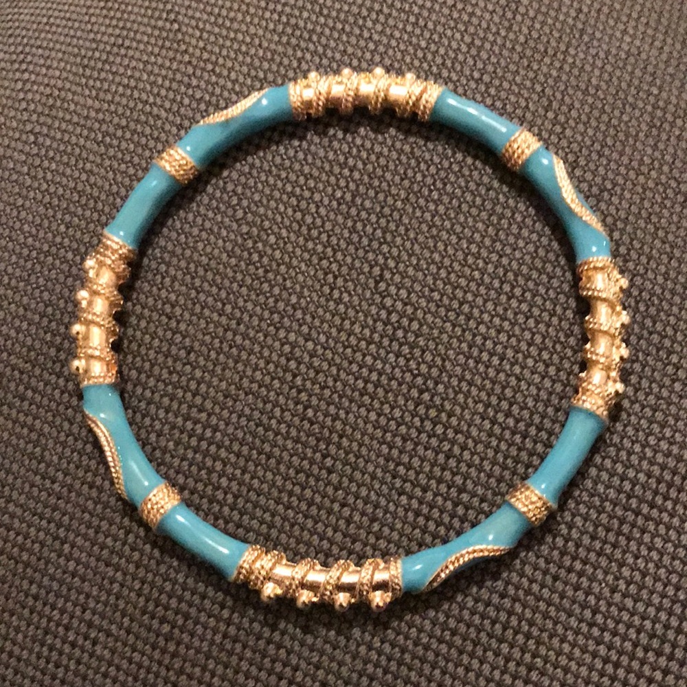 Women’s bangle porcelain bracelet with gold trim